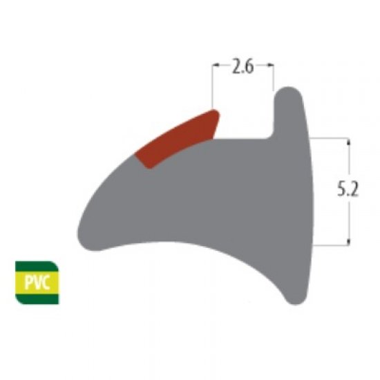 Upvc 5.2mm Brown wedge gasket to suit Upvc doors & windows